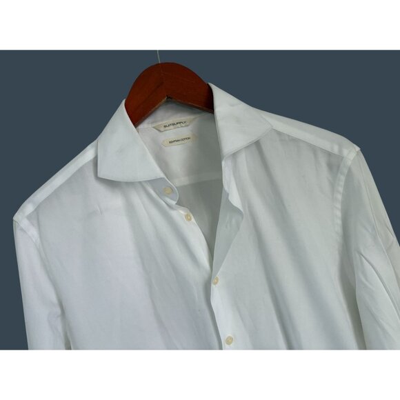 Suitsupply Mens White Dress Shirt Tailored Fit Egyptian Cotton 15 3/4 40 - Picture 2 of 6